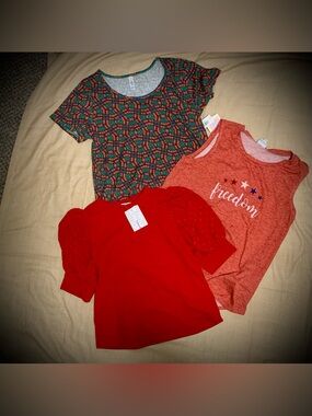 👀LuLaRoe Bundle Deal Women’s Size Large Classic T Moriella Freedom Tank NWT